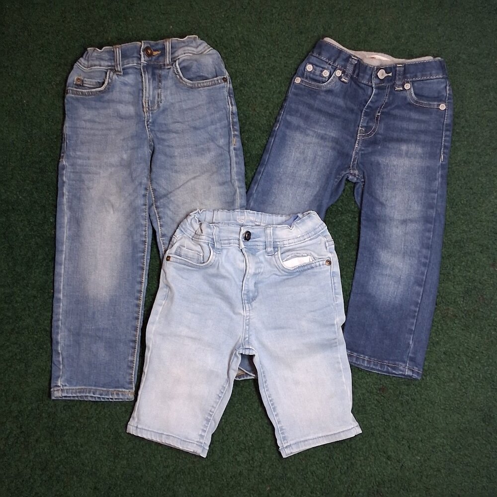 Lot of 3 Boys Jeans: H&M, GAP, The Children's Place | Sizes 2T, 4, 6-7Y